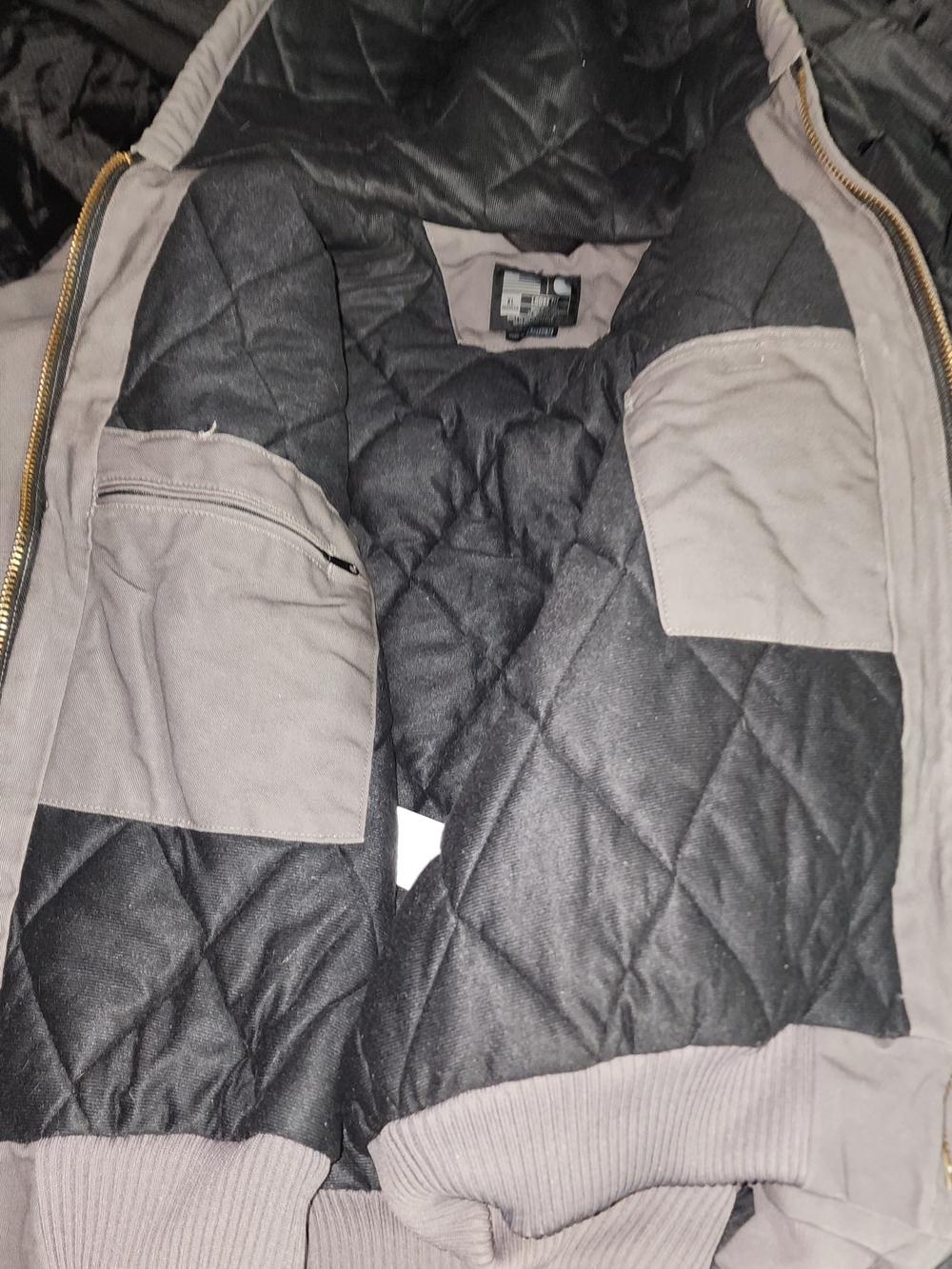 Carhartt Men's Hooded Zip Work Jacket in Charcoal - Picture 3 of 5